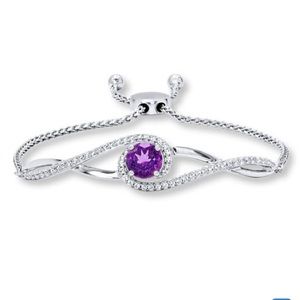 Amethyst Bolo Bracelet